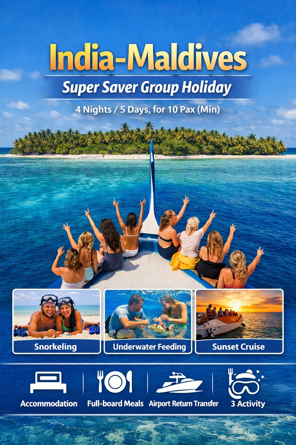 India–Maldives Super Saver Group Holiday – 4N/5D